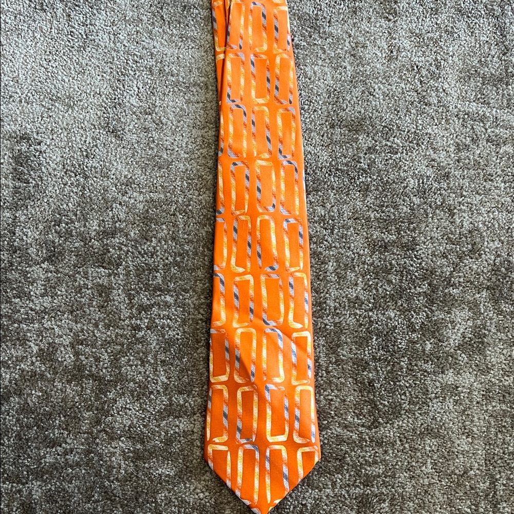 Jerry Garcia Orange Geometric Men's Tie